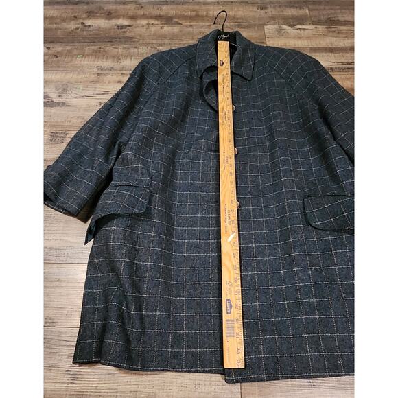 Vintage Ralph Lauren Wool Trench Coat Green Label See Pics Small hole sz 8 - Picture 2 of 8